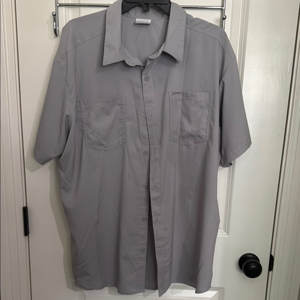 Columbia Gray Casual Button Down Shirt dry fit for Effortless Style